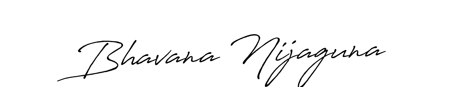 Create a beautiful signature design for name Bhavana Nijaguna. With this signature (Antro_Vectra_Bolder) fonts, you can make a handwritten signature for free. Bhavana Nijaguna signature style 7 images and pictures png