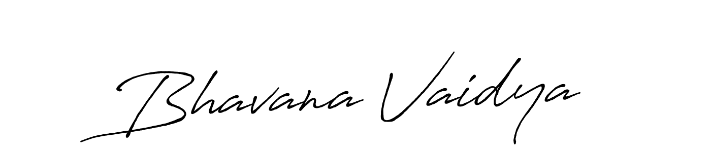 Bhavana Vaidya stylish signature style. Best Handwritten Sign (Antro_Vectra_Bolder) for my name. Handwritten Signature Collection Ideas for my name Bhavana Vaidya. Bhavana Vaidya signature style 7 images and pictures png