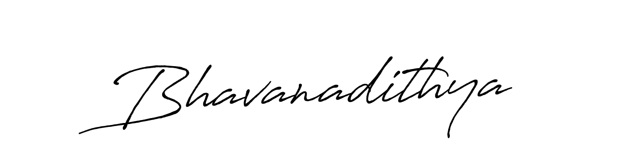 Make a beautiful signature design for name Bhavanadithya. With this signature (Antro_Vectra_Bolder) style, you can create a handwritten signature for free. Bhavanadithya signature style 7 images and pictures png