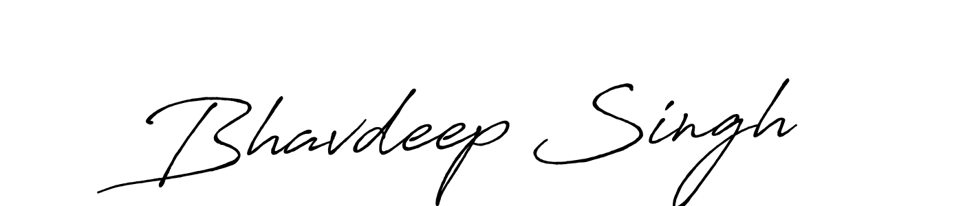 How to make Bhavdeep Singh name signature. Use Antro_Vectra_Bolder style for creating short signs online. This is the latest handwritten sign. Bhavdeep Singh signature style 7 images and pictures png