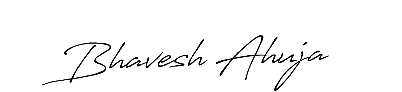 Make a beautiful signature design for name Bhavesh Ahuja. With this signature (Antro_Vectra_Bolder) style, you can create a handwritten signature for free. Bhavesh Ahuja signature style 7 images and pictures png