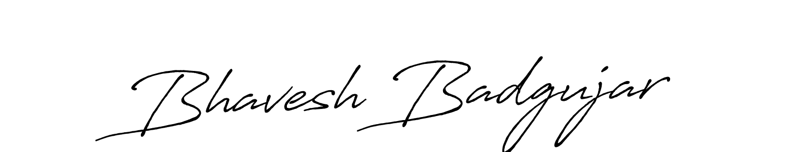 Use a signature maker to create a handwritten signature online. With this signature software, you can design (Antro_Vectra_Bolder) your own signature for name Bhavesh Badgujar. Bhavesh Badgujar signature style 7 images and pictures png