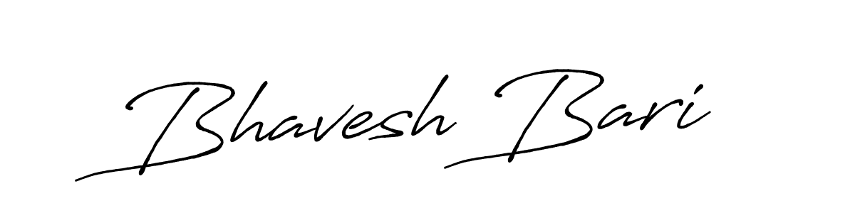 Create a beautiful signature design for name Bhavesh Bari. With this signature (Antro_Vectra_Bolder) fonts, you can make a handwritten signature for free. Bhavesh Bari signature style 7 images and pictures png