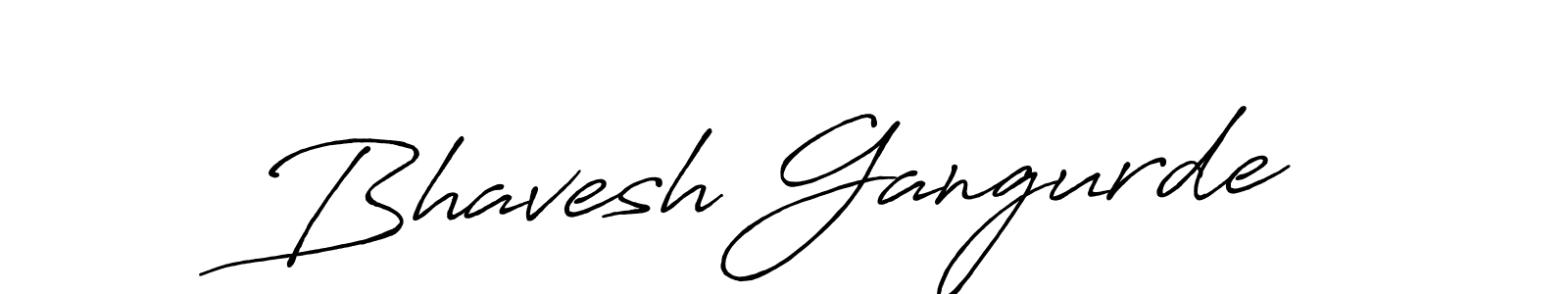 How to make Bhavesh Gangurde signature? Antro_Vectra_Bolder is a professional autograph style. Create handwritten signature for Bhavesh Gangurde name. Bhavesh Gangurde signature style 7 images and pictures png