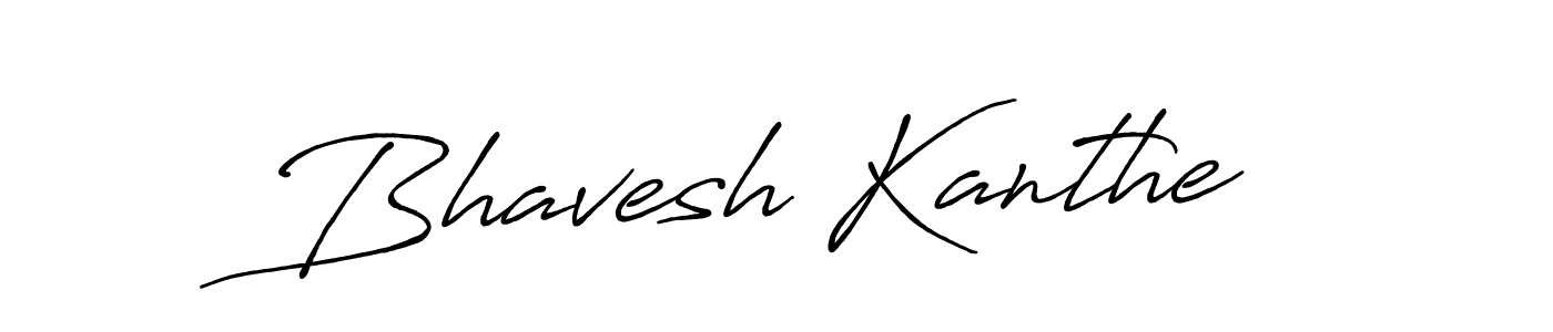 Make a beautiful signature design for name Bhavesh Kanthe. With this signature (Antro_Vectra_Bolder) style, you can create a handwritten signature for free. Bhavesh Kanthe signature style 7 images and pictures png