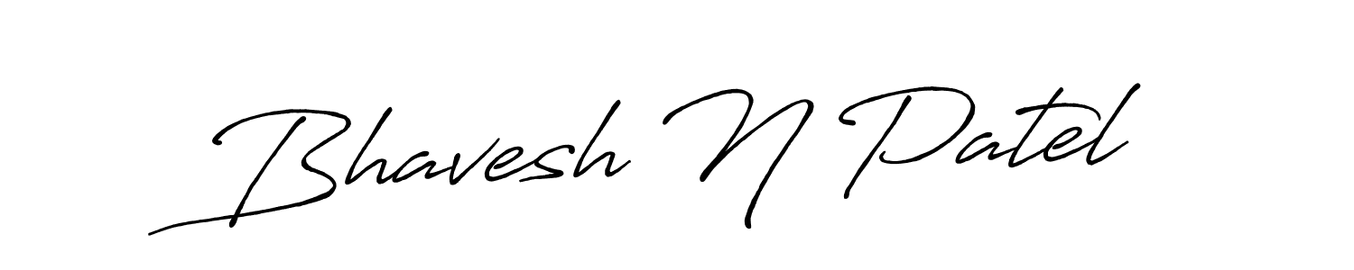How to make Bhavesh N Patel signature? Antro_Vectra_Bolder is a professional autograph style. Create handwritten signature for Bhavesh N Patel name. Bhavesh N Patel signature style 7 images and pictures png