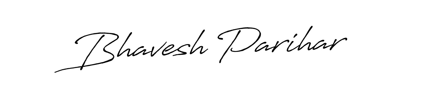 Bhavesh Parihar stylish signature style. Best Handwritten Sign (Antro_Vectra_Bolder) for my name. Handwritten Signature Collection Ideas for my name Bhavesh Parihar. Bhavesh Parihar signature style 7 images and pictures png