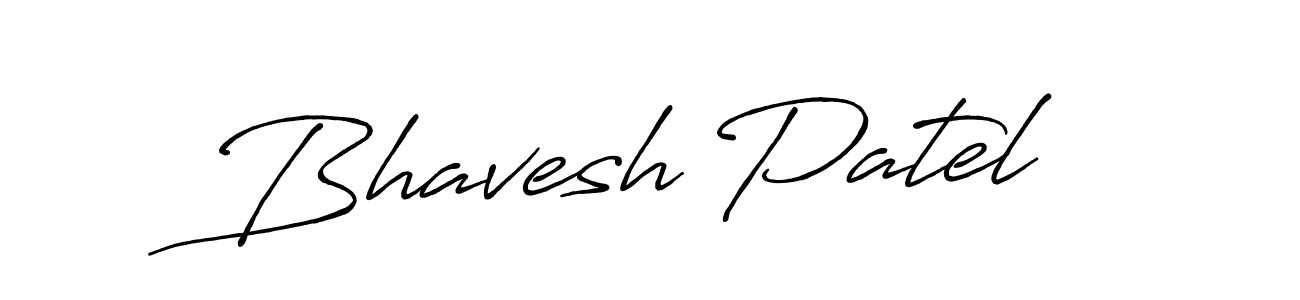 How to make Bhavesh Patel name signature. Use Antro_Vectra_Bolder style for creating short signs online. This is the latest handwritten sign. Bhavesh Patel signature style 7 images and pictures png