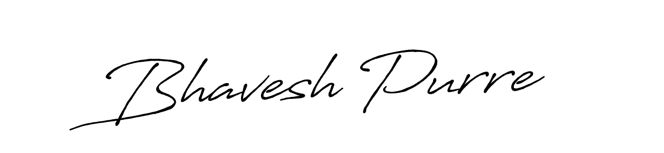 Design your own signature with our free online signature maker. With this signature software, you can create a handwritten (Antro_Vectra_Bolder) signature for name Bhavesh Purre. Bhavesh Purre signature style 7 images and pictures png