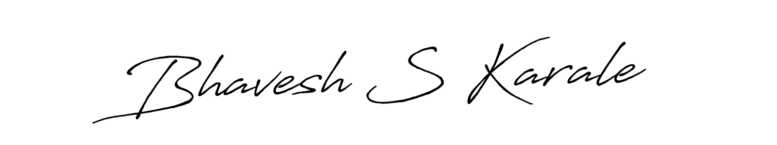 Create a beautiful signature design for name Bhavesh S Karale. With this signature (Antro_Vectra_Bolder) fonts, you can make a handwritten signature for free. Bhavesh S Karale signature style 7 images and pictures png