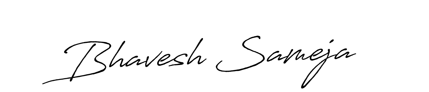 How to make Bhavesh Sameja signature? Antro_Vectra_Bolder is a professional autograph style. Create handwritten signature for Bhavesh Sameja name. Bhavesh Sameja signature style 7 images and pictures png