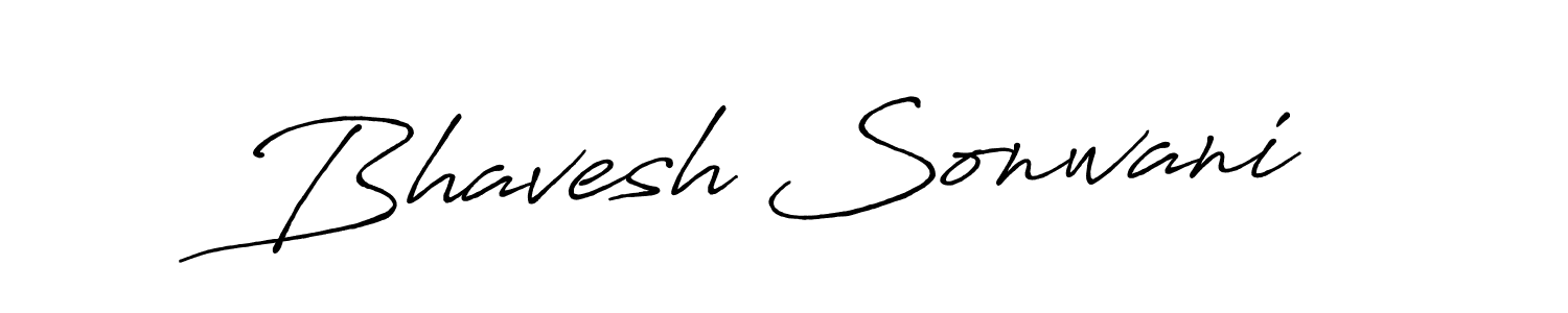 The best way (Antro_Vectra_Bolder) to make a short signature is to pick only two or three words in your name. The name Bhavesh Sonwani include a total of six letters. For converting this name. Bhavesh Sonwani signature style 7 images and pictures png