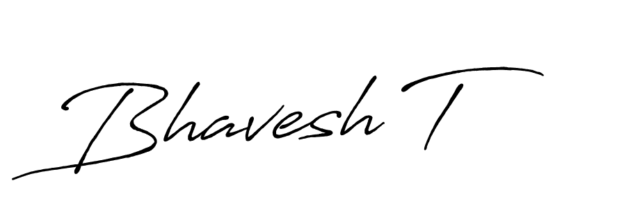 Bhavesh T stylish signature style. Best Handwritten Sign (Antro_Vectra_Bolder) for my name. Handwritten Signature Collection Ideas for my name Bhavesh T. Bhavesh T signature style 7 images and pictures png