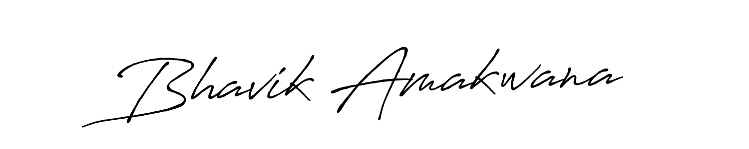 Design your own signature with our free online signature maker. With this signature software, you can create a handwritten (Antro_Vectra_Bolder) signature for name Bhavik Amakwana. Bhavik Amakwana signature style 7 images and pictures png