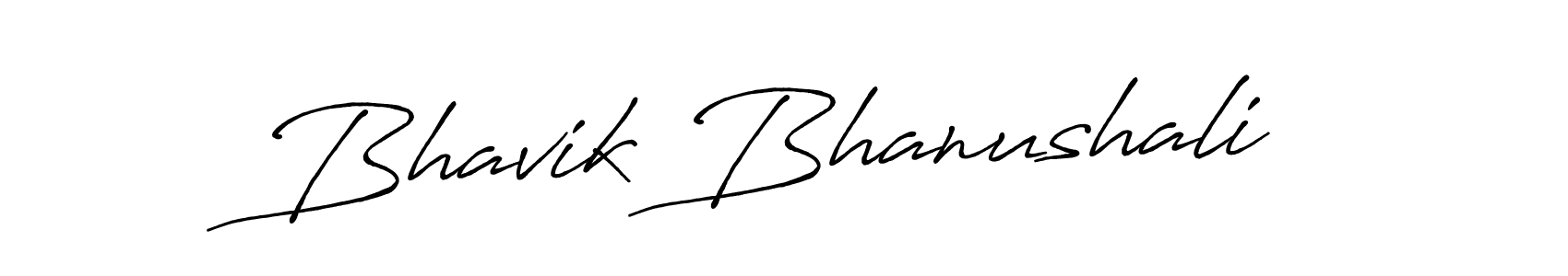 Create a beautiful signature design for name Bhavik Bhanushali. With this signature (Antro_Vectra_Bolder) fonts, you can make a handwritten signature for free. Bhavik Bhanushali signature style 7 images and pictures png