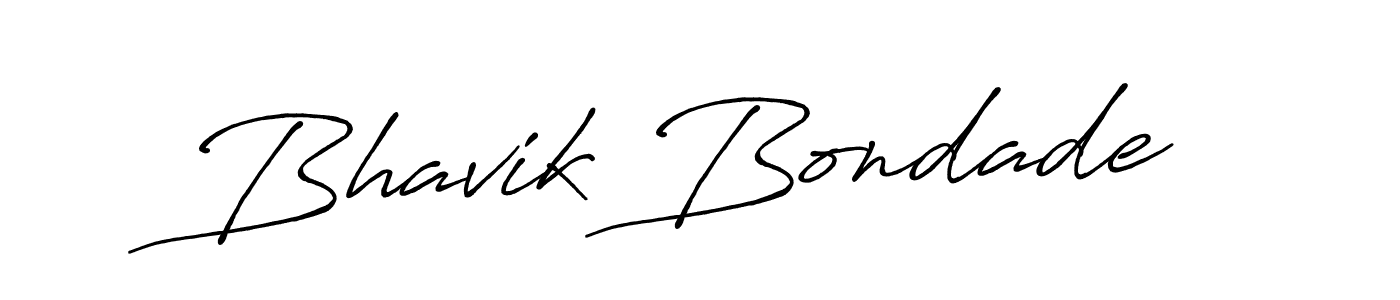 Design your own signature with our free online signature maker. With this signature software, you can create a handwritten (Antro_Vectra_Bolder) signature for name Bhavik Bondade. Bhavik Bondade signature style 7 images and pictures png