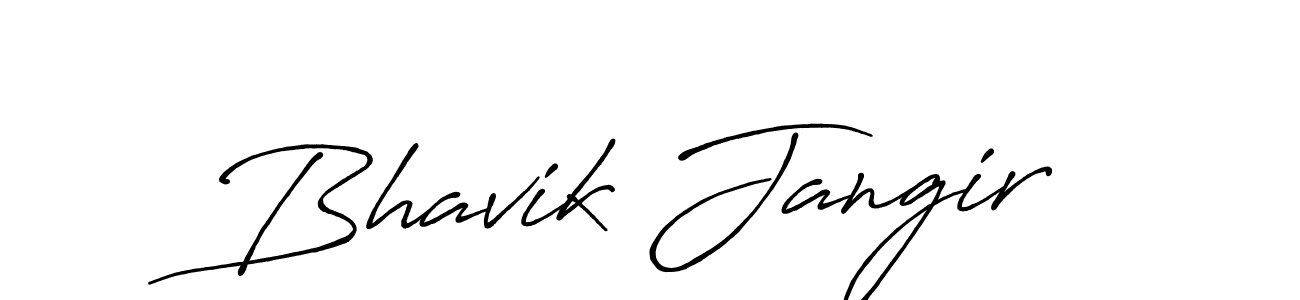 Design your own signature with our free online signature maker. With this signature software, you can create a handwritten (Antro_Vectra_Bolder) signature for name Bhavik Jangir. Bhavik Jangir signature style 7 images and pictures png