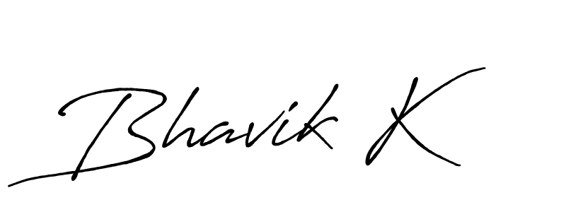 Also we have Bhavik K name is the best signature style. Create professional handwritten signature collection using Antro_Vectra_Bolder autograph style. Bhavik K signature style 7 images and pictures png