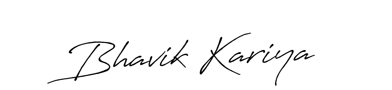 Use a signature maker to create a handwritten signature online. With this signature software, you can design (Antro_Vectra_Bolder) your own signature for name Bhavik Kariya. Bhavik Kariya signature style 7 images and pictures png