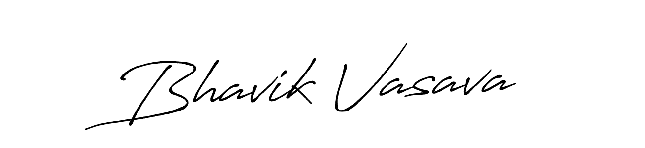 Design your own signature with our free online signature maker. With this signature software, you can create a handwritten (Antro_Vectra_Bolder) signature for name Bhavik Vasava. Bhavik Vasava signature style 7 images and pictures png
