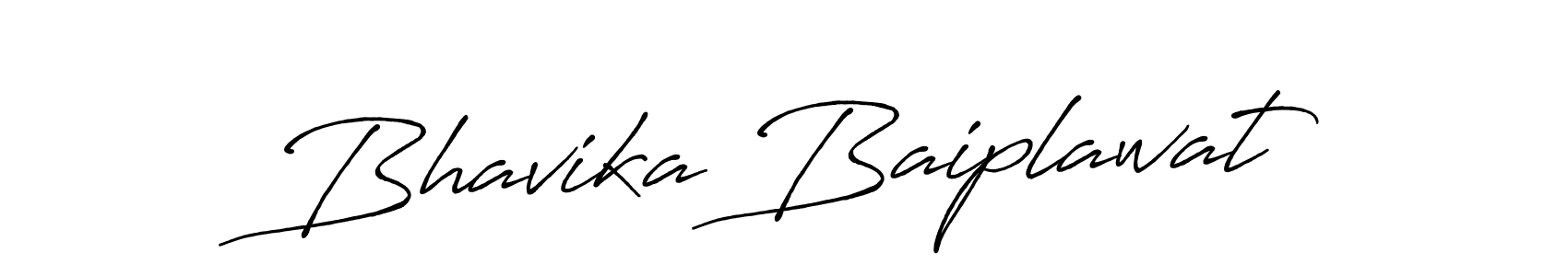 Create a beautiful signature design for name Bhavika Baiplawat. With this signature (Antro_Vectra_Bolder) fonts, you can make a handwritten signature for free. Bhavika Baiplawat signature style 7 images and pictures png