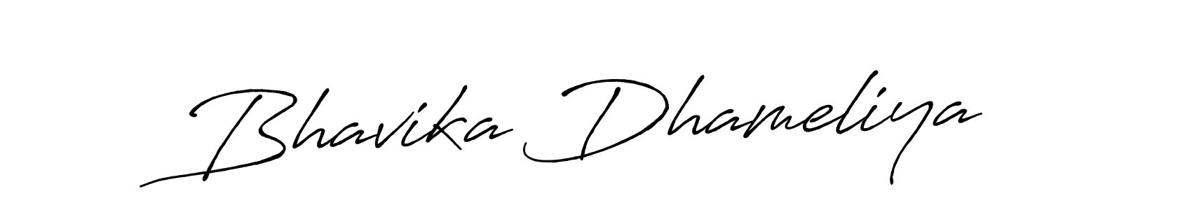 Use a signature maker to create a handwritten signature online. With this signature software, you can design (Antro_Vectra_Bolder) your own signature for name Bhavika Dhameliya. Bhavika Dhameliya signature style 7 images and pictures png