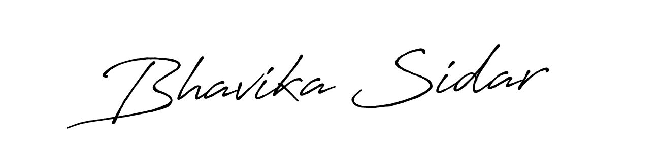 Also we have Bhavika Sidar name is the best signature style. Create professional handwritten signature collection using Antro_Vectra_Bolder autograph style. Bhavika Sidar signature style 7 images and pictures png