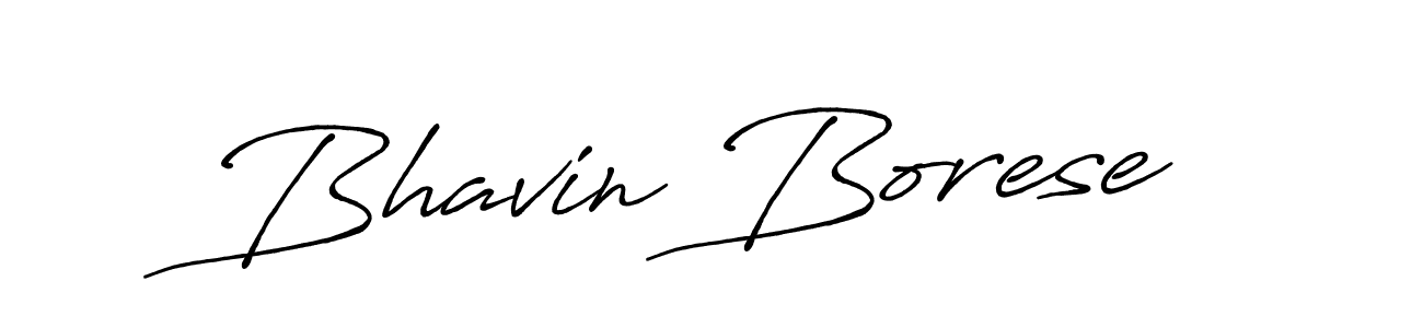 Create a beautiful signature design for name Bhavin Borese. With this signature (Antro_Vectra_Bolder) fonts, you can make a handwritten signature for free. Bhavin Borese signature style 7 images and pictures png