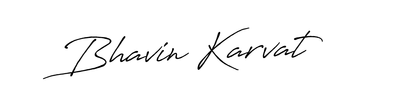 Bhavin Karvat stylish signature style. Best Handwritten Sign (Antro_Vectra_Bolder) for my name. Handwritten Signature Collection Ideas for my name Bhavin Karvat. Bhavin Karvat signature style 7 images and pictures png