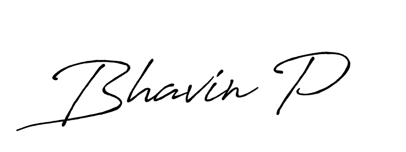 How to make Bhavin P signature? Antro_Vectra_Bolder is a professional autograph style. Create handwritten signature for Bhavin P name. Bhavin P signature style 7 images and pictures png