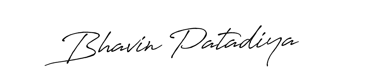 Create a beautiful signature design for name Bhavin Patadiya. With this signature (Antro_Vectra_Bolder) fonts, you can make a handwritten signature for free. Bhavin Patadiya signature style 7 images and pictures png