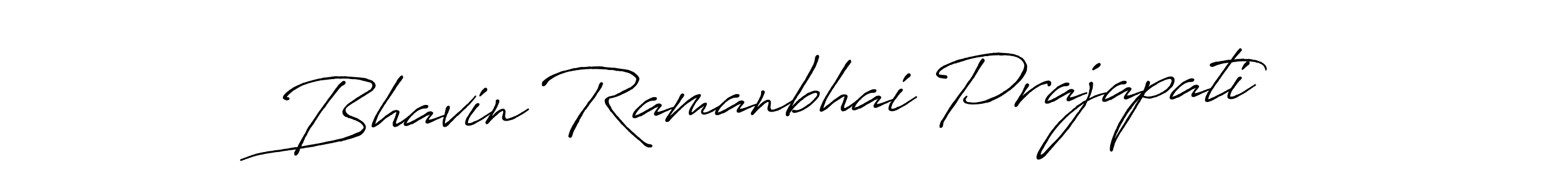 Make a beautiful signature design for name Bhavin Ramanbhai Prajapati. With this signature (Antro_Vectra_Bolder) style, you can create a handwritten signature for free. Bhavin Ramanbhai Prajapati signature style 7 images and pictures png