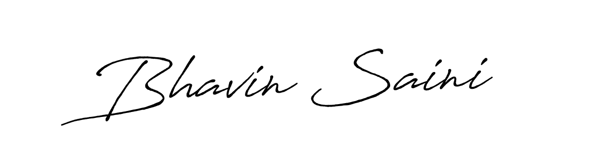 Use a signature maker to create a handwritten signature online. With this signature software, you can design (Antro_Vectra_Bolder) your own signature for name Bhavin Saini. Bhavin Saini signature style 7 images and pictures png