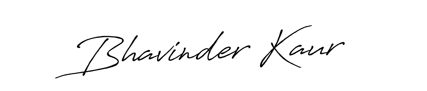 Bhavinder Kaur stylish signature style. Best Handwritten Sign (Antro_Vectra_Bolder) for my name. Handwritten Signature Collection Ideas for my name Bhavinder Kaur. Bhavinder Kaur signature style 7 images and pictures png