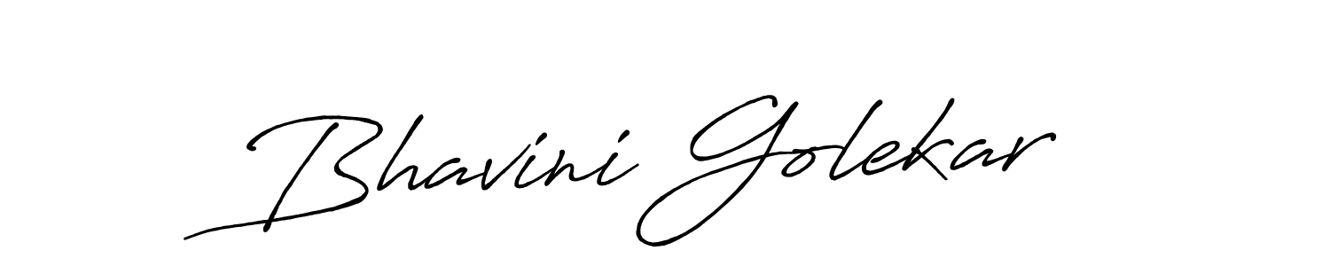 Make a beautiful signature design for name Bhavini Golekar. With this signature (Antro_Vectra_Bolder) style, you can create a handwritten signature for free. Bhavini Golekar signature style 7 images and pictures png