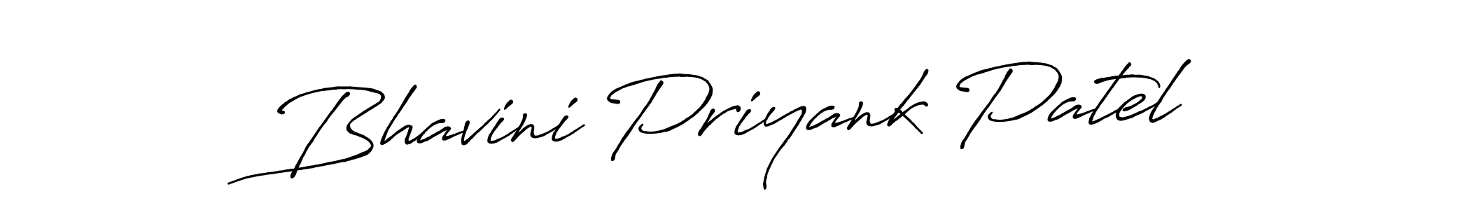 Bhavini Priyank Patel stylish signature style. Best Handwritten Sign (Antro_Vectra_Bolder) for my name. Handwritten Signature Collection Ideas for my name Bhavini Priyank Patel. Bhavini Priyank Patel signature style 7 images and pictures png