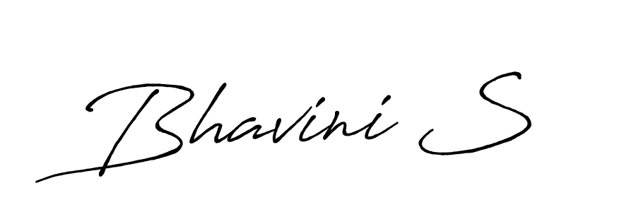 Create a beautiful signature design for name Bhavini S. With this signature (Antro_Vectra_Bolder) fonts, you can make a handwritten signature for free. Bhavini S signature style 7 images and pictures png