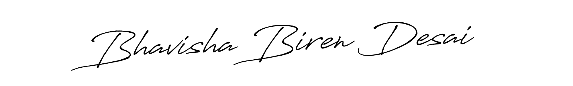 Antro_Vectra_Bolder is a professional signature style that is perfect for those who want to add a touch of class to their signature. It is also a great choice for those who want to make their signature more unique. Get Bhavisha Biren Desai name to fancy signature for free. Bhavisha Biren Desai signature style 7 images and pictures png