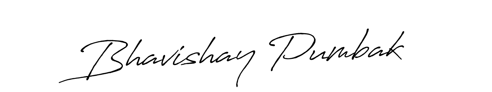Design your own signature with our free online signature maker. With this signature software, you can create a handwritten (Antro_Vectra_Bolder) signature for name Bhavishay Pumbak. Bhavishay Pumbak signature style 7 images and pictures png