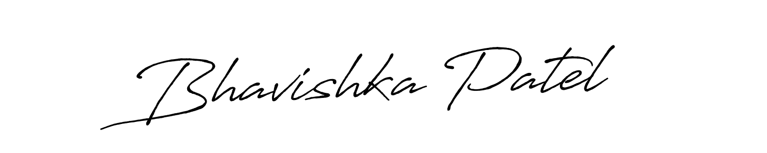 How to make Bhavishka Patel signature? Antro_Vectra_Bolder is a professional autograph style. Create handwritten signature for Bhavishka Patel name. Bhavishka Patel signature style 7 images and pictures png