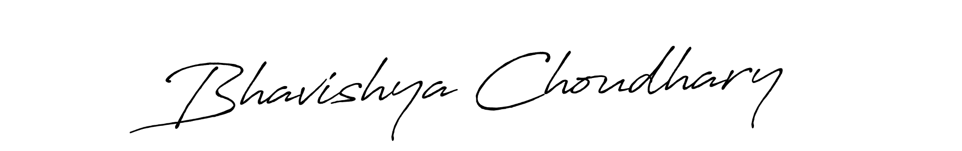 Create a beautiful signature design for name Bhavishya Choudhary. With this signature (Antro_Vectra_Bolder) fonts, you can make a handwritten signature for free. Bhavishya Choudhary signature style 7 images and pictures png