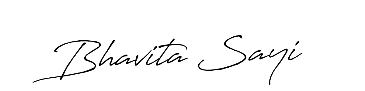 Create a beautiful signature design for name Bhavita Sayi. With this signature (Antro_Vectra_Bolder) fonts, you can make a handwritten signature for free. Bhavita Sayi signature style 7 images and pictures png