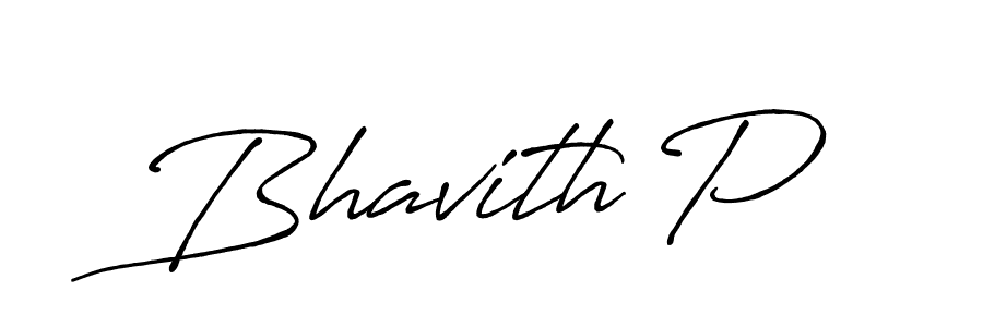 Also we have Bhavith P name is the best signature style. Create professional handwritten signature collection using Antro_Vectra_Bolder autograph style. Bhavith P signature style 7 images and pictures png