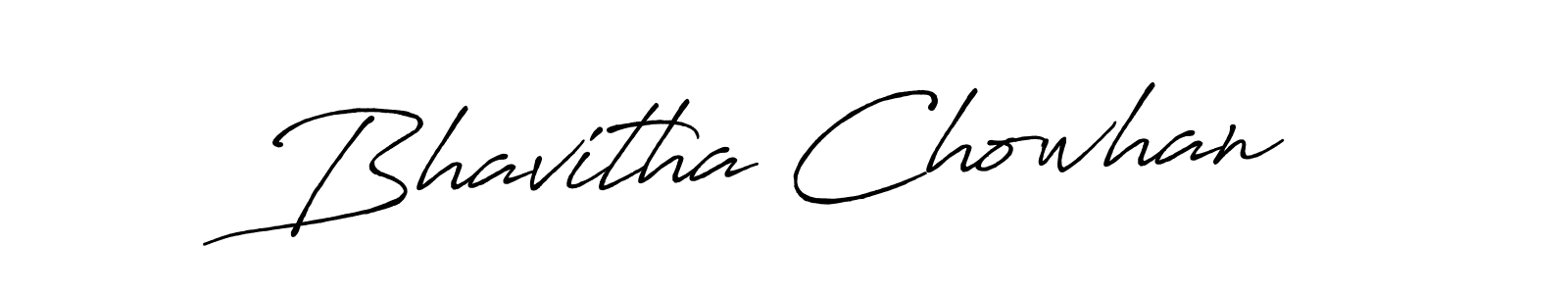 The best way (Antro_Vectra_Bolder) to make a short signature is to pick only two or three words in your name. The name Bhavitha Chowhan include a total of six letters. For converting this name. Bhavitha Chowhan signature style 7 images and pictures png