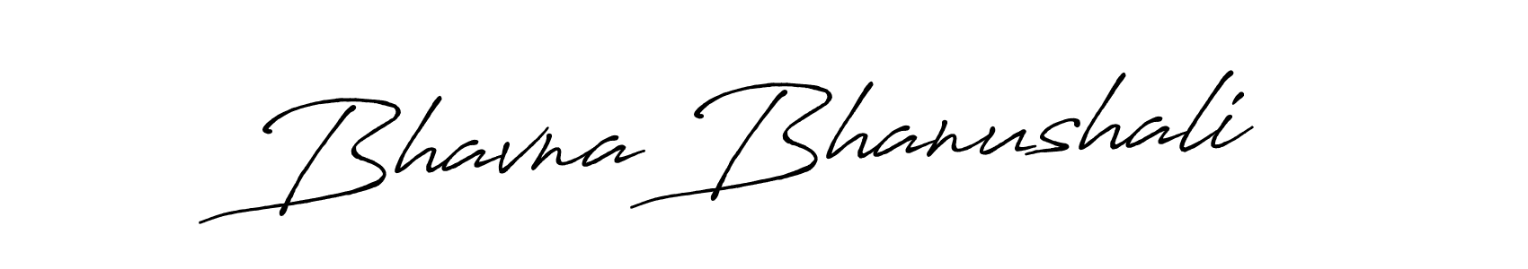 How to make Bhavna Bhanushali name signature. Use Antro_Vectra_Bolder style for creating short signs online. This is the latest handwritten sign. Bhavna Bhanushali signature style 7 images and pictures png