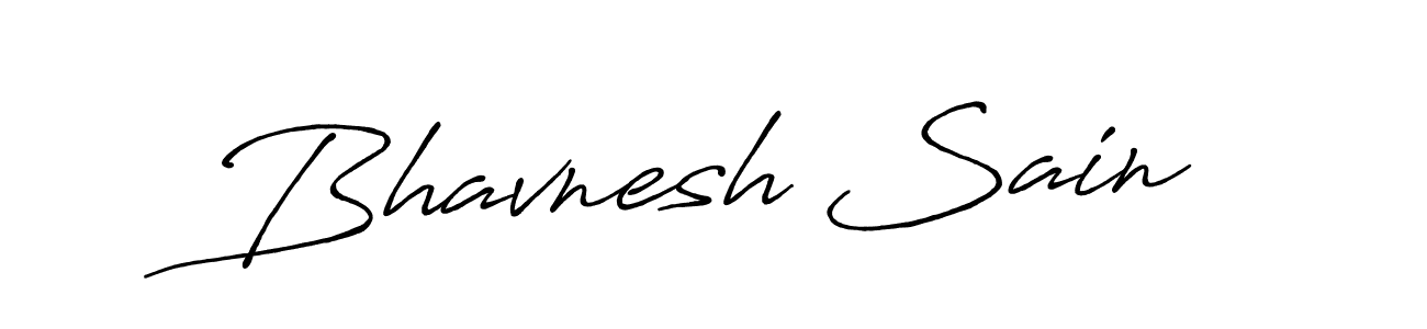 Bhavnesh Sain stylish signature style. Best Handwritten Sign (Antro_Vectra_Bolder) for my name. Handwritten Signature Collection Ideas for my name Bhavnesh Sain. Bhavnesh Sain signature style 7 images and pictures png