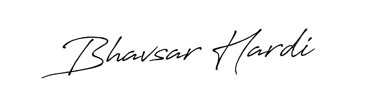 Make a beautiful signature design for name Bhavsar Hardi. With this signature (Antro_Vectra_Bolder) style, you can create a handwritten signature for free. Bhavsar Hardi signature style 7 images and pictures png