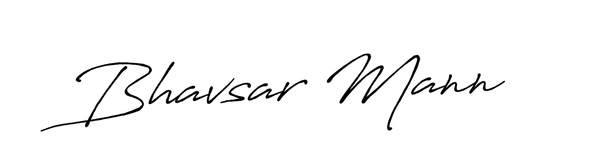 How to make Bhavsar Mann name signature. Use Antro_Vectra_Bolder style for creating short signs online. This is the latest handwritten sign. Bhavsar Mann signature style 7 images and pictures png