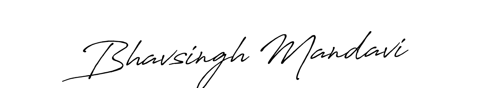 Create a beautiful signature design for name Bhavsingh Mandavi. With this signature (Antro_Vectra_Bolder) fonts, you can make a handwritten signature for free. Bhavsingh Mandavi signature style 7 images and pictures png