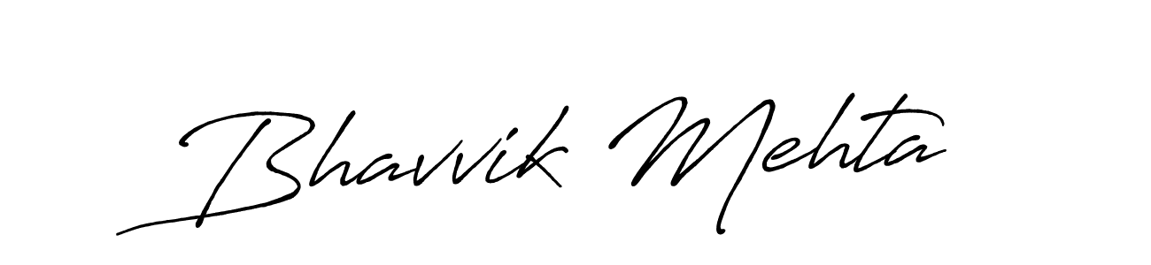 Design your own signature with our free online signature maker. With this signature software, you can create a handwritten (Antro_Vectra_Bolder) signature for name Bhavvik Mehta. Bhavvik Mehta signature style 7 images and pictures png
